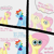 Size: 2000x2000 | Tagged: safe, artist:zoeyhorse, fluttershy, rainbow dash, pegasus, pony, g4, blushing, bust, comic, dialogue, doodle, duo, duo female, female, high res, lesbian, mare, remake, ship:flutterdash, shipping, simple background, smiling, sudden realization, thought bubble, wait what, white background