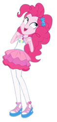Size: 341x731 | Tagged: safe, artist:blockslikepl, edit, edited screencap, screencap, pinkie pie, equestria girls, g4, background removed, clothes, female, rah rah skirt, simple background, skirt, solo, transparent background
