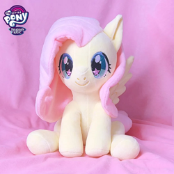 Size: 1000x1000 | Tagged: artist needed, safe, fluttershy, pegasus, pony, g4, craft, female, irl, mare, merchandise, photo, plushie, sitting, smiling, solo, spread wings, starry eyes, wingding eyes, wings