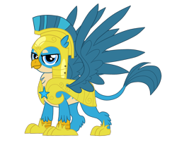 Size: 2345x1900 | Tagged: safe, artist:gmaplay, gallus, griffon, g4, the last problem, armor, older, older gallus, royal guard, royal guard gallus, simple background, solo, transparent background