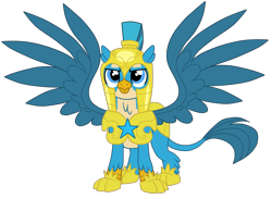 Size: 2593x1900 | Tagged: safe, artist:gmaplay, gallus, griffon, g4, the last problem, armor, older, older gallus, royal guard, royal guard gallus, simple background, solo, transparent background