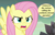 Size: 1134x720 | Tagged: safe, edit, edited screencap, editor:korora, screencap, fluttershy, g4, my little pony: friendship is magic, sweet and smoky, cropped, dragon lands, fluttershy is not amused, pot meet kettle (reaction image), reaction image, speech bubble, unamused