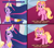 Size: 924x810 | Tagged: safe, edit, edited screencap, screencap, luster dawn, twilight sparkle, alicorn, pony, unicorn, g4, the last problem, canterlot castle, carpet, castle, crown, duo, duo female, female, flowing mane, funny, g5 drama, hoof on chest, hoof shoes, horn, jewelry, meme, meta, older, older twilight, older twilight sparkle (alicorn), peytral, ponified meme, princess twilight 2.0, questioning, raised hoof, regalia, text edit, throne, throne room, twilight sparkle (alicorn)