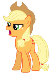 Size: 1600x2263 | Tagged: safe, artist:myardius, applejack, earth pony, pony, g4, the super speedy cider squeezy 6000, applejack's hat, cowboy hat, hat, open mouth, simple background, solo, transparent background, vector