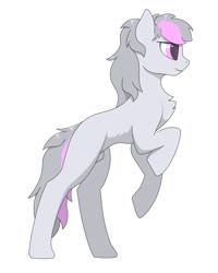 Size: 1600x2000 | Tagged: safe, artist:eborn, derpibooru exclusive, oc, oc only, oc:mana gem, earth pony, pony, chest fluff, earth pony oc, male, nudity, rearing, sheath, simple background, solo, stallion, white background