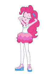 Size: 732x1050 | Tagged: safe, artist:blockslikepl, edit, edited screencap, screencap, pinkie pie, human, equestria girls, g4, background removed, clothes, female, not a vector, rah rah skirt, simple background, skirt, solo, transparent background