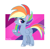 Size: 2993x2952 | Tagged: safe, artist:thomasray000, rainbow dash, pegasus, pony, g4, g4.5, my little pony: pony life, female, g4.5 to g4, generation leap, mare, solo, style emulation, unshorn fetlocks