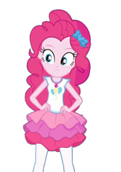 Size: 1048x1492 | Tagged: safe, artist:blockslikepl, edit, edited screencap, screencap, pinkie pie, human, equestria girls, g4, background removed, clothes, female, rah rah skirt, simple background, skirt, solo, transparent background