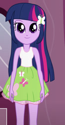 Size: 490x936 | Tagged: safe, artist:qbert2kcat, twilight sparkle, human, equestria girls, g4, bare shoulders, clothes, clothes swap, female, shirt, skirt, sleeveless, solo, tank top