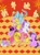 Size: 957x1278 | Tagged: safe, artist:gamagama6, applejack, fluttershy, pinkie pie, rainbow dash, rarity, spike, starlight glimmer, twilight sparkle, alicorn, dragon, earth pony, pegasus, pony, unicorn, g4, :i, :t, ><, ^^, blank eyes, blushing, carrying, chinese, chinese new year, cup, drool, ear fluff, emanata, exclamation point, eye clipping through hair, eyebrows, eyebrows visible through hair, eyes closed, female, floppy ears, flying, group shot, happy new year, holding a pony, holiday, hoof on cheek, horn, interrobang, leaning on someone, looking down, lying down, male, mane eight, mane seven, mane six, mare, on back, one eye closed, onomatopoeia, open mouth, open smile, pillow, pony pile, question mark, raised leg, red envelope, sitting, sleeping, smiling, smirk, sound effects, speech bubble, spit take, sweat, sweatdrops, tower of pony, twilight sparkle (alicorn), underhoof, varying degrees of amusement, wink, zzz