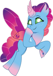 Size: 969x1385 | Tagged: safe, artist:prixy05, misty brightdawn, changedling, changeling, g5, my little pony: tell your tale, changedlingified, cute, daaaaaaaaaaaw, female, flying, freckles, mistybetes, mistyling, rebirth misty, simple background, solo, species swap, transparent background, vector