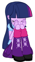 Size: 609x1061 | Tagged: artist needed, safe, twilight sparkle, equestria girls, g4, my little pony equestria girls, crying, simple background, solo, transparent background, vector