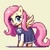 Size: 99x100 | Tagged: safe, artist:pixelpieworks, fluttershy, goat, g4, crossover, digital art, pixel art, toriel, undertale