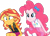 Size: 3473x2520 | Tagged: safe, edit, edited screencap, editor:mrtoonlover83, screencap, pinkie pie, sunset shimmer, human, equestria girls, g4, my little pony equestria girls: choose your own ending, sock it to me, background removed, duo, duo female, female, not a vector, simple background, transparent background