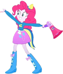 Size: 2124x2520 | Tagged: safe, edit, edited screencap, editor:homersimpson1983, screencap, pinkie pie, equestria girls, g4, background removed, female, not a vector, simple background, solo, transparent background, wondercolts, wondercolts uniform