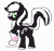 Size: 6415x6000 | Tagged: safe, artist:jennieoo, oc, oc only, oc:zenawa skunkpony, earth pony, hybrid, skunk, skunk pony, absurd resolution, breaking the fourth wall, butt, chest fluff, claws, countershading, cute, earth pony oc, fangs, featureless crotch, fourth wall, hybrid oc, looking at you, looking back, looking back at you, male, paw pads, paws, plot, raised leg, raised tail, show accurate, simple background, smiling, smiling at you, solo, stallion, tail, tongue out, transparent background, unshorn fetlocks