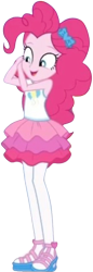 Size: 869x2520 | Tagged: safe, edit, edited screencap, editor:homersimpson1983, screencap, pinkie pie, human, equestria girls, g4, background removed, female, not a vector, simple background, solo, transparent background