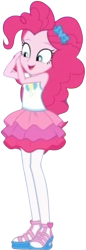 Size: 869x2520 | Tagged: safe, edit, edited screencap, editor:mrtoonlover83, screencap, pinkie pie, human, equestria girls, g4, background removed, female, not a vector, simple background, solo, transparent background