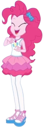 Size: 863x2520 | Tagged: safe, edit, edited screencap, editor:mrtoonlover83, screencap, pinkie pie, human, equestria girls, g4, background removed, female, not a vector, simple background, solo, transparent background