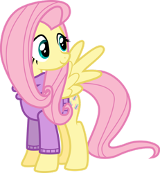 Size: 1024x1107 | Tagged: safe, artist:skele-sans, fluttershy, pegasus, pony, g4, clothes, female, mare, simple background, smiling, solo, spread wings, sweater, sweatershy, transparent background, vector, wings