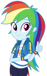 Size: 1280x2067 | Tagged: safe, artist:alandssparkle, rainbow dash, human, equestria girls, g4, female, simple background, solo, thumbs up, transparent background, vector