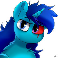 Size: 2000x2000 | Tagged: safe, artist:tz055, oc, oc only, oc:tz055, pony, unicorn, horn, simple background, solo, tired, transparent background