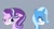 Size: 438x235 | Tagged: safe, artist:alexarmstrong2287, starlight glimmer, trixie, pony, unicorn, g4, cloth gag, duo, duo female, female, gag, gray background, horn, kidnapped, simple background