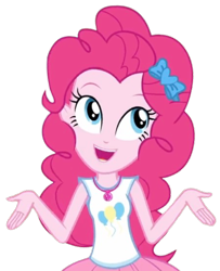 Size: 450x554 | Tagged: safe, artist:blockslikepl, edit, edited screencap, screencap, pinkie pie, human, equestria girls, g4, background removed, female, not a vector, simple background, solo, transparent background