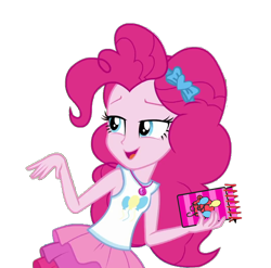 Size: 1510x1492 | Tagged: safe, artist:blockslikepl, edit, edited screencap, screencap, pinkie pie, equestria girls, g4, armchair, background removed, blue's clues, blue's clues & you!, chair, crayon, female, handy dandy notebook, notebook, pinkie pie's cutie mark, simple background, solo, thinking chair, transparent background