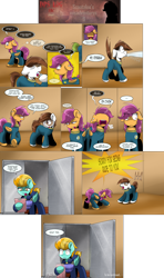 Size: 2562x4329 | Tagged: safe, artist:redheadfly, lightning dust, pipsqueak, scootaloo, pony, comic:dps, tumblr:ask-adultscootaloo, g4, comic, older