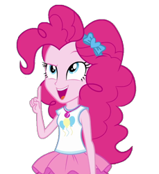 Size: 660x720 | Tagged: safe, artist:blockslikepl, edit, edited screencap, screencap, pinkie pie, human, equestria girls, g4, my little pony equestria girls: better together, my little pony equestria girls: choose your own ending, stressed in show, stressed in show: pinkie pie, background removed, clothes, female, finger up, geode of sugar bombs, hairband, jewelry, magical geodes, necklace, open mouth, open smile, rah rah skirt, simple background, skirt, smiling, smirk, solo, tank top, transparent background