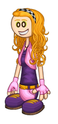 Size: 400x850 | Tagged: safe, artist:brokenadam, adagio dazzle, equestria girls, g4, my little pony equestria girls: rainbow rocks, clothes, eyeshadow, fingerless gloves, gloves, green eyeshadow, light skin, makeup, orange hair, papa louie pals, red jewel, simple background, solo, the dazzlings, transparent background