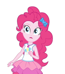 Size: 1310x1492 | Tagged: safe, artist:blockslikepl, edit, edited screencap, screencap, pinkie pie, human, equestria girls, g4, my little pony equestria girls: better together, background removed, clothes, female, geode of sugar bombs, magical geodes, rah rah skirt, simple background, skirt, solo, tank top, transparent background