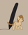 Size: 4127x5100 | Tagged: safe, artist:izzy64, oc, oc only, oc:dust bunny, earth pony, pony, brown background, drawing, earth pony oc, pen, simple background, solo, tiny, tiny ponies