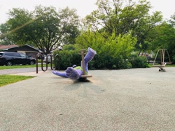 Size: 2048x1536 | Tagged: safe, artist:spainfischer, photographer:vglowbold, spike, g4, dragon costume, fursuit, irl, lying down, on back, outdoors, photo, playground, solo