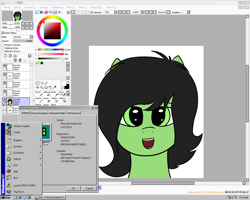 Size: 1280x1024 | Tagged: safe, artist:appledash, oc, oc only, oc:filly anon, female, filly, foal, microsoft windows, paint tool sai, screenshots, smiling, windows 98