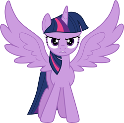 Size: 7000x6950 | Tagged: safe, artist:twilirity, twilight sparkle, alicorn, pony, g4, .svg available, absurd resolution, female, mare, simple background, solo, spread wings, transparent background, twilight sparkle (alicorn), vector, wings
