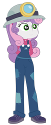 Size: 1900x4661 | Tagged: safe, artist:gmaplay, sweetie belle, equestria girls, g4, happily ever after party, my little pony equestria girls: better together, my little pony equestria girls: choose your own ending, headlamp, simple background, solo, transparent background
