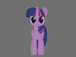 Size: 600x450 | Tagged: safe, artist:k. dale, twilight sparkle, alicorn, pony, g4, 360, animated, cute, female, gif, gray background, mare, movie accurate, simple background, smiling, solo, spinning, twiabetes, twilight sparkle (alicorn)