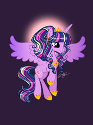Size: 1280x1708 | Tagged: safe, artist:emilychristman, twilight sparkle, alicorn, pony, g4, alternate hairstyle, solo, twilight sparkle (alicorn)