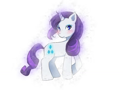 Size: 1500x1100 | Tagged: safe, artist:cinnamonmist, rarity, pony, unicorn, g4, cute, horn, simple background, solo, white background