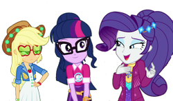 Size: 960x563 | Tagged: safe, artist:marcoequestrian98, edit, edited screencap, screencap, applejack, rarity, sci-twi, twilight sparkle, human, equestria girls, g4, inclement leather, my little pony equestria girls: choose your own ending, background removed, female, hand on hip, not a vector, simple background, transparent background, trio, trio female