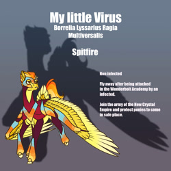 Size: 2000x2000 | Tagged: safe, artist:oneiria-fylakas, spitfire, pony, g4, infection au, solo