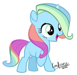 Size: 1177x1146 | Tagged: safe, artist:leaficun3, oc, oc only, oc:rainbow falls, pony, unicorn, female, filly, foal, horn, simple background, solo, transparent background