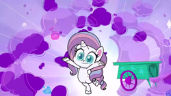 Size: 900x506 | Tagged: safe, screencap, potion nova, pony, unicorn, g4, g4.5, meet potion nova!, my little pony: pony life, horn, solo, standing, standing on one leg