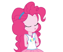 Size: 828x693 | Tagged: safe, artist:blockslikepl, edit, edited screencap, screencap, pinkie pie, human, equestria girls, g4, background removed, eyes closed, female, simple background, solo, transparent background