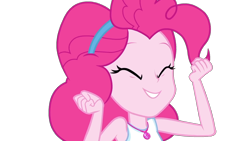 Size: 2160x1216 | Tagged: safe, artist:blockslikepl, edit, edited screencap, screencap, pinkie pie, human, equestria girls, g4, arms in the air, background removed, eyes closed, female, simple background, solo, transparent background