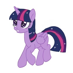 Size: 1080x1080 | Tagged: artist needed, safe, twilight sparkle, alicorn, g4, simple background, solo, twilight sparkle (alicorn), walking, white background