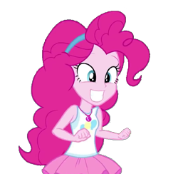 Size: 519x507 | Tagged: safe, artist:blockslikepl, edit, edited screencap, screencap, pinkie pie, human, equestria girls, g4, background removed, female, simple background, smiling, solo, transparent background