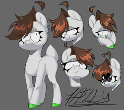 Size: 2000x1772 | Tagged: safe, oc, oc only, earth pony, pony, gray background, simple background, solo